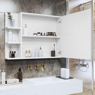 Espelheira Suspensa Iris com Porta para Banheiro e Closet - Design Moderno e Organização Inteligente - imagem 5