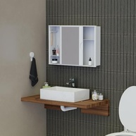 Armário de Banheiro Astra 28.4x40.8x9.5 cm com Porta de Correr – Design Moderno e Prático - imagem 3