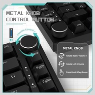 Teclado Mecânico Attack Shark x Ajazz AK820 75% CNC - Hot-Swap, RGB Branco, PBT Premium - imagem 4