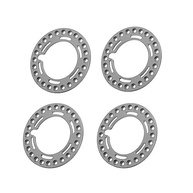 Domary Liga de Alumínio CNC 4pcs Aro de Trava para SCX10 Axial 90046 1/10 - Prata - imagem 3