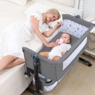 Berço Portátil Bebê Acoplável Co-Bed Connect Maxi Baby Cinza - Conforto e Segurança Próximos dos Pais - imagem 3