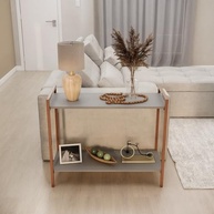 Balcão Aparador Moderno 80cm com Estrutura em Cobre - Ideal para Sala de Estar e Buffet - imagem 2