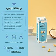 3 Corações Castanha Caju+Coco: Leite Vegetal Delicioso 1L - imagem 2