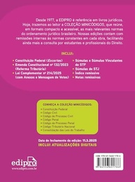 Código Tributário Nacional 2025 - Minimizando Complexidades com a Coleção MINICÓDIGOS EDIPRO - imagem 2