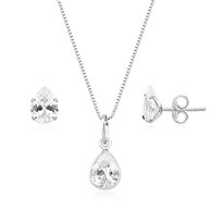 Colar e Brinco Gota Prata 925: Elegância em Cada Detalhe - imagem 1