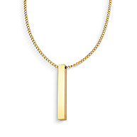 Colar Masculino Dourado com Pingente Barra: Elegância Minimalista - imagem 1
