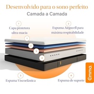Colchão Casal Emma Original - Conforto Ergonômico com 10 Anos de Garantia (138x188cm) - imagem 3
