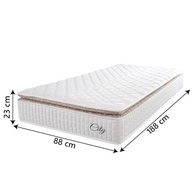 Colchão Solteiro Molas Ensacadas City Pillow Top 88x188x23cm - Conforto Premium com Até 110kg de Suporte - imagem 3