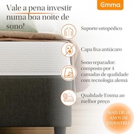 Colchão Queen Emma One Plus - Firmeza Ortodôntica com Espuma Viscoelástica, 10 Anos Garantia - imagem 5