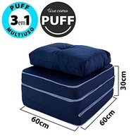 Puff Colchonete Dobrável 3 em 1 com Travesseiro | Sofá Cama Solteiro em Espuma D33 - imagem 3