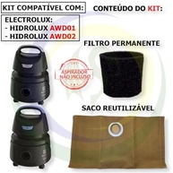 Saco Refil Coletor Bag Cartucho Reutilizável com Filtro Permanente para Aspirador Electrolux Hidrolux AWD01 e AWD02 - imagem 3