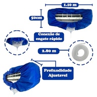 Kit Limpeza Ar Condicionado Split até 36.000 BTUs - Bolsa Coletora + Bactericida 1L - imagem 3