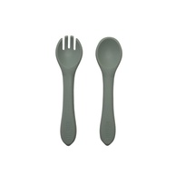 Garfo e Colher de Silicone Infanti Piccolo - Seguro, Flexível e Livre de BPA - imagem 1
