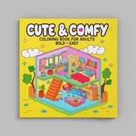 Kit 2 Livros de Colorir Adulto Cute & Comfy - Relaxamento e Criatividade - imagem 3