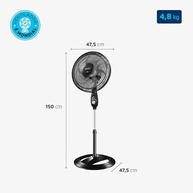 Ventilador Coluna 40cm Super Power - 140W, Oscilante, Silencioso | Mondial VSP-40C-NB - imagem 3