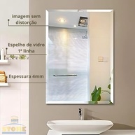 Espelho Bisotê Retangular 80x60cm - Design Moderno com Chanfro de 20mm | Ideal para Sala, Banheiro, Quarto ou Cozinha - imagem 5