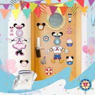24 Ímãs de Porta de Cruzeiro Divertidos: Decoração de Cabine com Tema Mouse Azul e Rosa - imagem 5