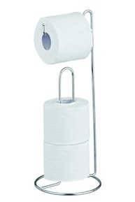 Porta Papel Higiénico de Chão com Suporte para 3 Rolos Cromado - Moderno e Resistente - imagem 1