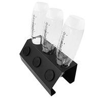 Escorredor de Garrafas Premium com Almofada de Drenagem - 3 Furos em Alumínio e Silicone (Preto) - imagem 4
