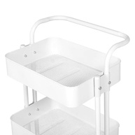 Carrinho Organizador em Aço com 3 Prateleiras - Ideal para Cozinha, Banheiro e Escritório | Alira Home Branco - imagem 3