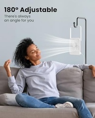 Koonie Ventilador de Mesa USB 180° Inclinável | 3 Velocidades Silencioso com Design Compacto - imagem 5