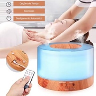 Difusor Aromático Ultrassônico 300ml com 7 Cores LED e Controle Remoto - Purifique e Decore seu Ambiente - imagem 5