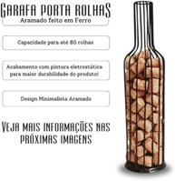 Porta Rolha de Vinho em Ferro com Design Industrial Retro - 40cm - Decore e Organize com Estilo - imagem 5