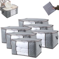 Kit com 6 Bolsas Organizadoras Multiuso com Zíper e Visor Transparente - Dobráveis e Empilháveis | Armazenamento Inteligente para Roupas, Sapatos e Brinquedos - imagem 1