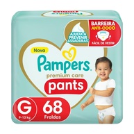 Fralda Pampers Premium Care Pants G - Conforto Total com Fácil Vestir, 68 Unidades - imagem 1
