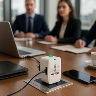 Adaptador Universal de Tomada com USB: Bivolt, 150 Países e Pinos Retráteis para Viagens Internacionais - imagem 5