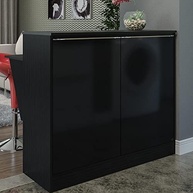 Bancada Balcão com Prateleira Divisória Ambientes Multimóveis Preto - imagem 3