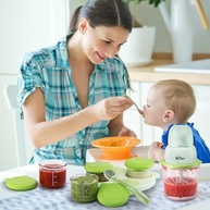 Bear Máquina de Alimentos para Bebês com Recipientes e Colheres - Conjunto Completo para Purês Saudáveis - imagem 3