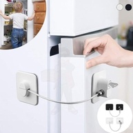 Trava de Segurança Multiuso Flexível Flysea - Proteja Sua Casa com Chave para Portas, Gavetas, Armários e Eletrodomésticos - imagem 4