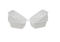 Conjunto com 4 Cestos Plástico Organizador 1,4L Branco - Linha Log - imagem 3