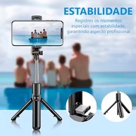 Bastão Tripé Selfie 360º Bluetooth Multifuncional com Controle Remoto - Leve e Estável - imagem 5
