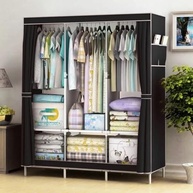 Guarda-Roupa Dobrável 3 Portas com Zíper - Organizador de Roupas Impermeável e Compacto - imagem 3