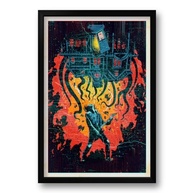 Quadro Stranger Things Eddie Munson 40x60cm - Moldura Ecológica com Tinta Solvente - imagem 2