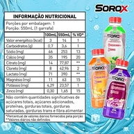 SOROX Bebida Hidratante Zero Açúcar com 8 Íons e Zinco para Imunidade, Baixa Caloria, Eletrolitos para Hidratação e Reposição Energética - 550ml (1-Pack) - imagem 1