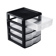 Gaveteiro Plástico 2 Gavetas com Rodízios - Branco e Preto Agraplast 574 - imagem 3
