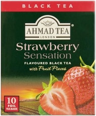 Ahmad Tea London Chá Preto Strawberry Sensation Caixa Com 10 Saquinhos De Chá 20G - imagem 2