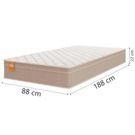 Colchão Solteiro Molas Qatar 88x188x22cm Inducol – Conforto Premium com Alta Resistência até 200kg - imagem 3