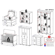 Quarto Completo com Poltrona de Amamentação Pimpolho Multimóveis – Design Moderno e Funcionalidade - imagem 4