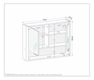 Armário de Banheiro Aéreo com Espelho e Nicho – Design Moderno e Funcionalidade - imagem 3