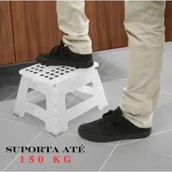 Banqueta Plástica Dobrável Multiuso com Alça e Base Antiderrapante - Suporta Até 150kg - imagem 4