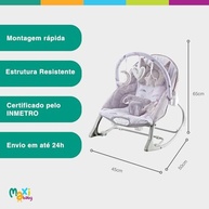 Cadeira de Descanso Musical para Bebê com Balanço e Brinquedos - FunTime Belle CZ - imagem 4
