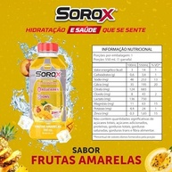 Sorox Frutas Amarelas Bebida Hidratante Zero Açúcar com 8 Íons e Zinco para Imunidade, Baixa Caloria, Eletrolitos para Hidratação e Energia, Refrescante e Nutritiva 550ml - imagem 1