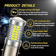 Farol LED Moto BA20D H6 Ruiandsion: Super Brilhante 6V AC, 360° com Lente Projetora - imagem 3