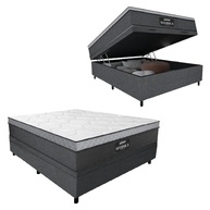 Cama Box Baú Casal com Colchão Gazin Maximus Molas Ensacadas 138x188cm - Conforto Premium em Tecido Linho - imagem 2