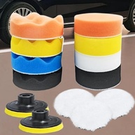 Kit de Almofadas de Polimento para Carro - Espuma e Lã com Adaptador para Polidor - imagem 4