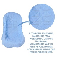 Capa Protetora Cadeirinha Bebê Menino Menina com Protetor de Cinto - Azul Bebê - imagem 5